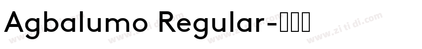 Agbalumo Regular字体转换